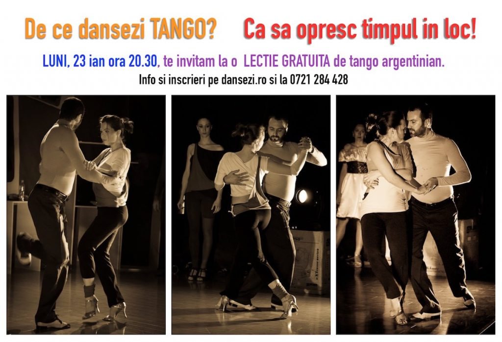 lecție gratuită si curs de tango