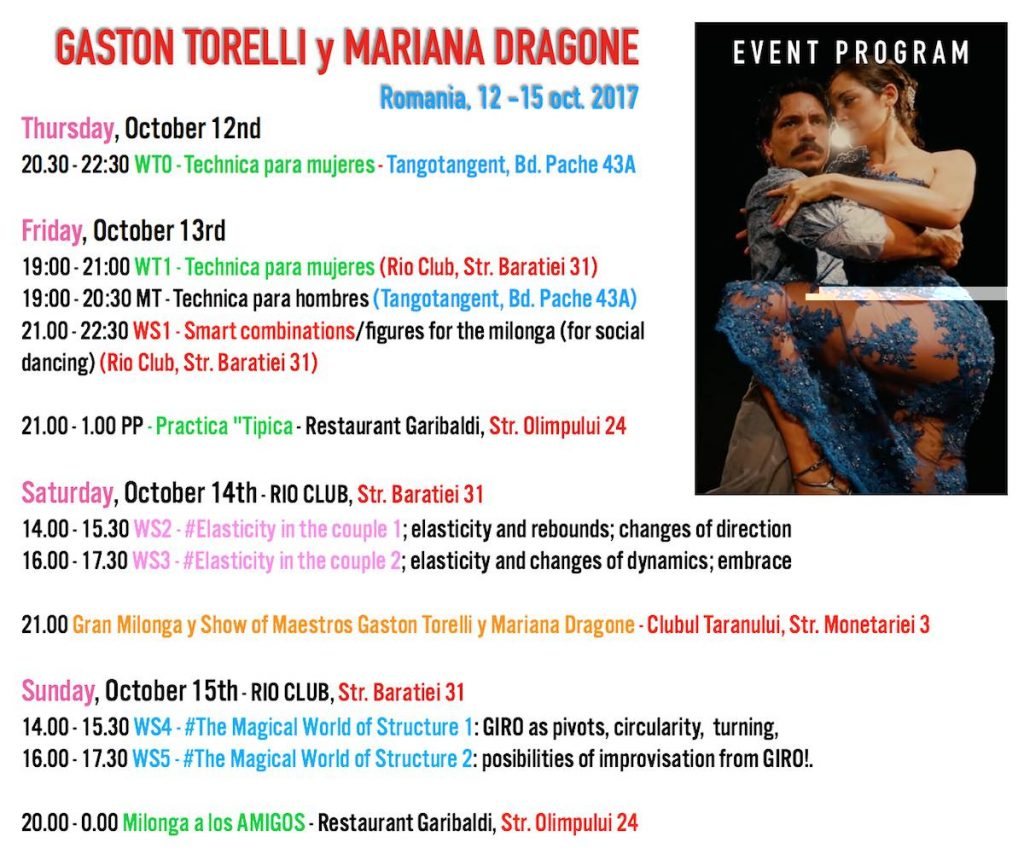 gaston torelii y mariana dragone in romania program tangotangent